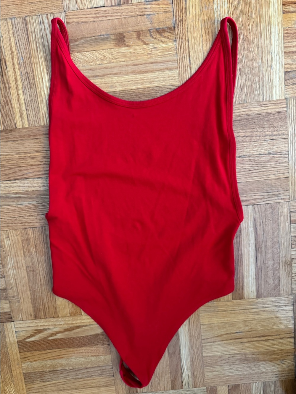 TNA Red Scoop Neck Bodysuit